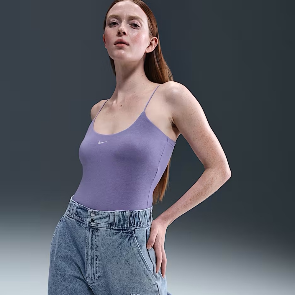 NWT Nike Sportswear Chill Knit Womens Cami in Light Blue